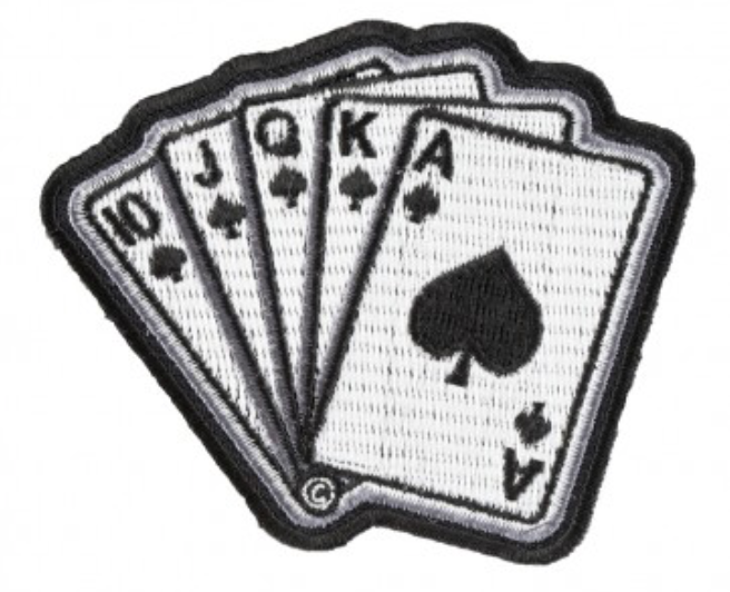 Royal Flush Spades Poker Hand Patch